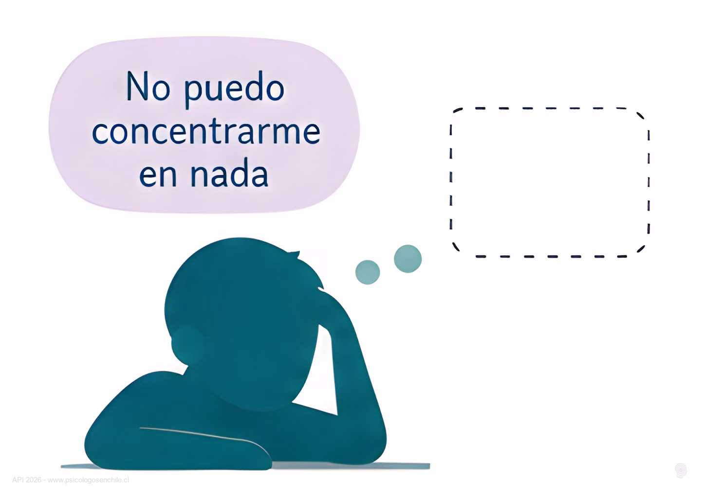 Nino apoyado en su mano diciendo que no puede concentrarse en nada